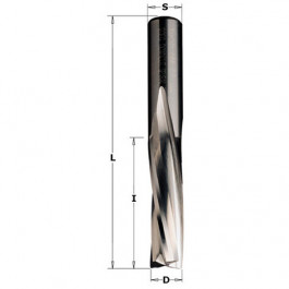 CMT : Fraise 10 mm Longue coupe hélicoïdale négative 3 tranchants - Queue 10 mm