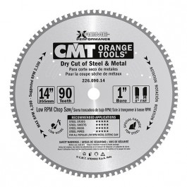 CMT : Lame carbure industrielle 355 z= 90 - métaux ferreux , PVC - al 25,4