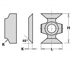 CMT : Plaquette carbure ETOILE - rayon 1,5 mm - 790.161.00