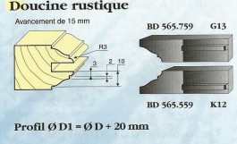 Le Ravageur : profil doucine rustique 15mm DOS 565559