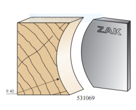 ZAK 531069 : congé rayon 40 mm