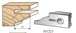 ZAK 561223 : Jeu de 2 fers Multizak doucine 20 mm