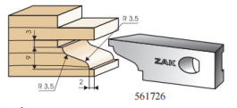 ZAK 561726 : Jeu de 2 fers Multizak doucine +  carrés 15 mm