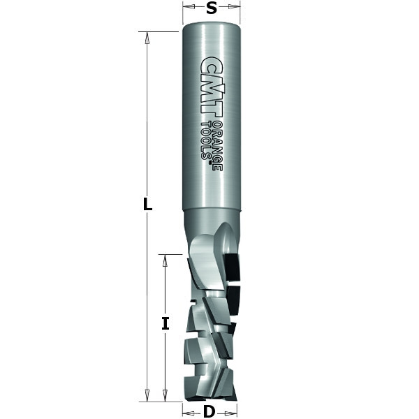 CMT : Fraise carbure hélicoidale Négative 3 mm - Queue 6 mm - Fraise queue 6  mm - Défoncage - outillage - Outillage