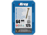 Kreg : Vis  Protec-Kote 64 mm / 2,5", gros filet, Maxi-Loc, 125 pièces