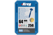 Kreg : Vis  Blue-Kote 64 mm / 2,5", gros filet, Maxi-Loc, 250 pièces